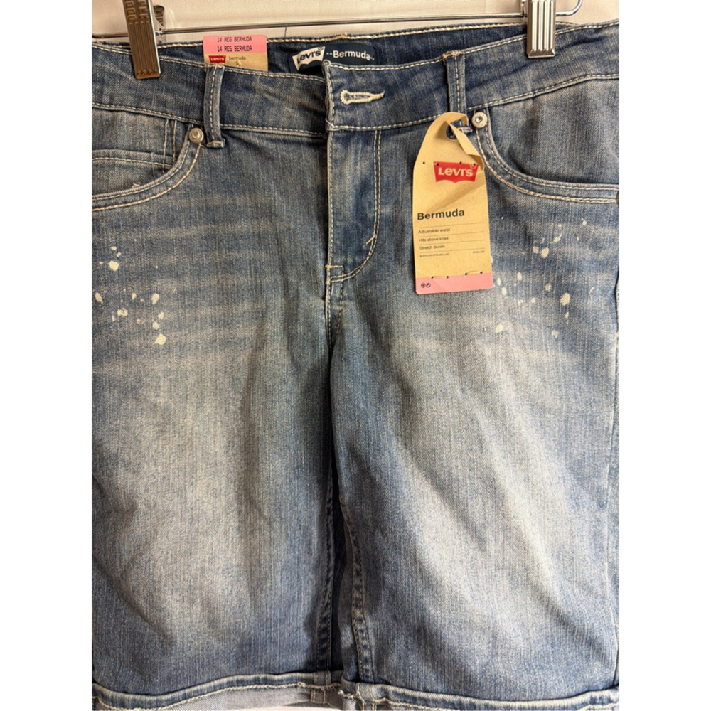 Girl’s Junior’s Levi's Denim Bermuda Shorts Size 14 NWT